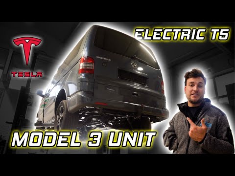 VW T5/T6 Electric Conversion | Tesla Model 3 Engine Inside! + Underbody Protection | Part 4 | ESD...