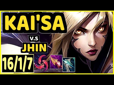 JUZINHO (KAI'SA) vs JHIN - 16/1/7 KDA BOTTOM ADC GAMEPLAY - BR Ranked GRANDMASTER