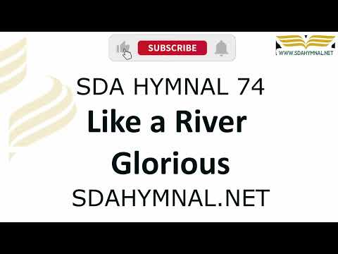 Like A River Glorious Instrumental With Lyrics | SDA HYMNAL 74 | Like A River Glorious Karaoke