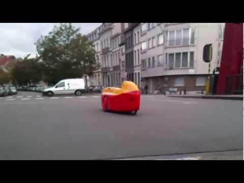 Fietser.be WAW velomobile integrated lighting, running lights and indicators by day.