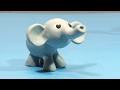 Babyclay Elephant creation stop motion clay cartoon for kids