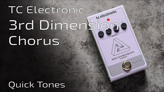 Video thumbnail for TC Electronic 3RD DIMENSION Chorus | Quick 80s Tones (no talk) by Pedal Platform