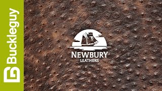 Newbury Leathers, Ostrich Embossed | Brown | USA Leather Demo