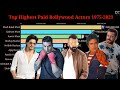 Top 10 Highest Paid Bollywood Actors 1975 2021 Actor S Salary Actor S Net Worth Data Of Life