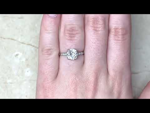 1.64ct Center Old European Cut Diamond Edwardian Era Engagement Ring - Bristow Ring - Hand Video