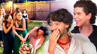 arremesso de buquê termina em porrada