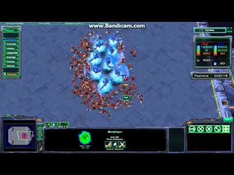 Starcraft 2: 500 Zerglings vs 20 Archons