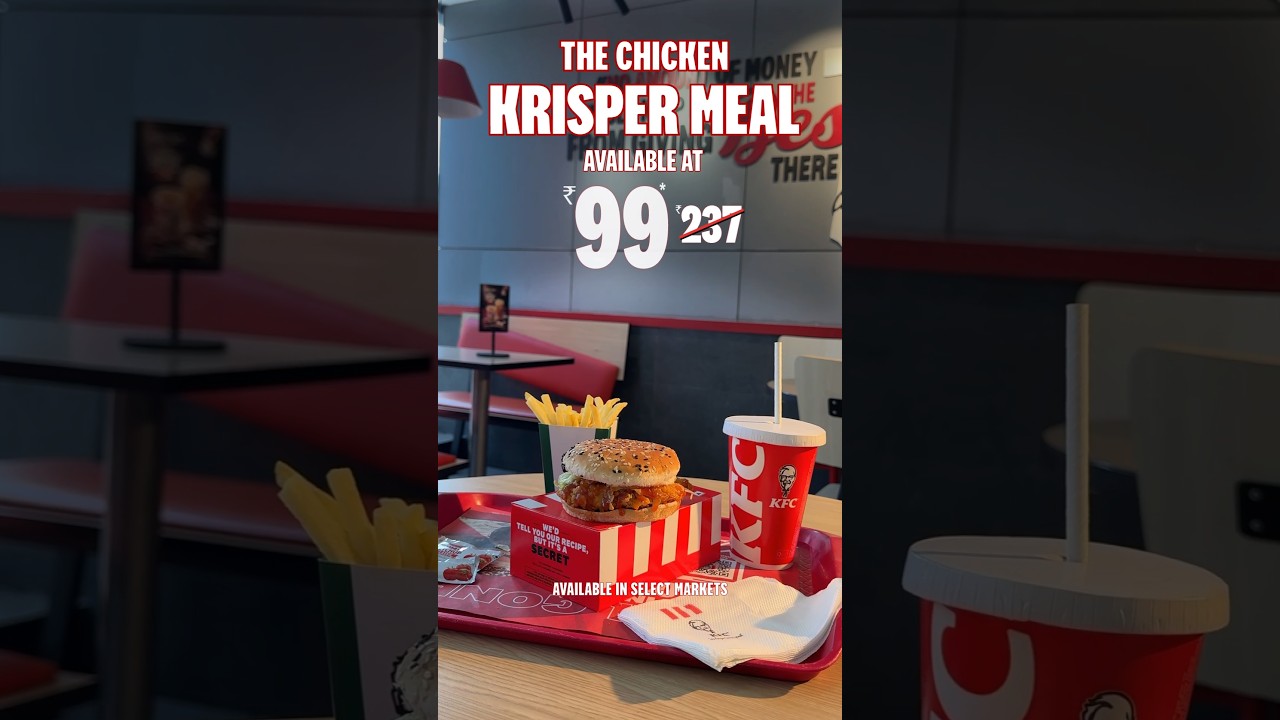 KFC just dropped Chicken Krisper Meal @₹99 and honestly it's a steal!Available in select markets.