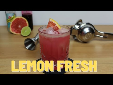 Lemon Fresh ein Cocktail ohne Alkohol mit Grenadine, Limette, Grapefruit und Bitter Lemon.