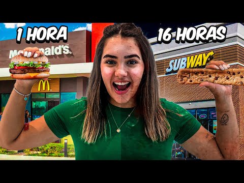 UM DIA INTEIRO COMENDO FAST FOOD A CADA HORA
