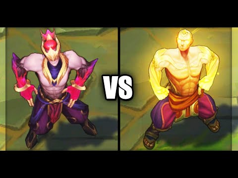 Nightbringer Lee Sin vs God Fist Lee Sin Legendary vs Epic Skins Comparison (League of Legends)