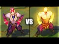 Nightbringer Lee Sin vs God Fist Lee Sin Legendary vs Epic Skins Comparison (League of Legends)