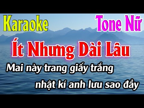 Ít Nhưng Dài Lâu Karaoke Tone Nữ ( Bm ) Karaoke Lâm Organ - Beat Chuẩn