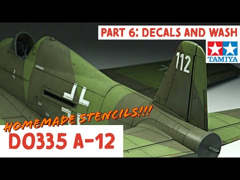 Decals, Clear Varnish, Panelline Wash - Dornier Do335 A-12 1/48 Tamiya Scale Model, Ak interactive