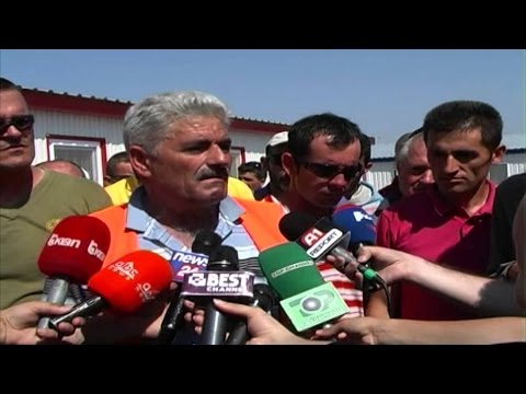 A1 Report - Gramsh, punonjësit e HEC-it të Banjës në protestë për pagat