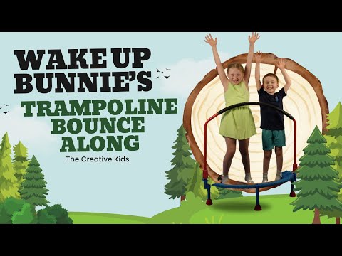 Trampoline workout for kids and families 🐰Wake Up Bunnies! Jump, Hop, and Dance while having fun! 🎶