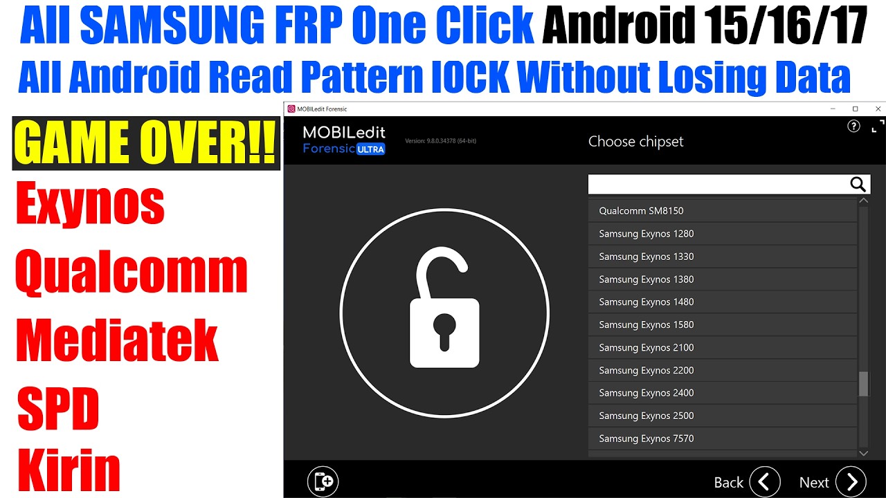 All Samsung FRP Bypass 2026 Android 15/16/17 | Read Pattern Lock | Mobiledit Forensics Ultra 9.8