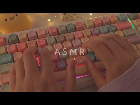 [Cozy ASMR] 1h keyboard typing for sleep, relaxation and focus ☁️