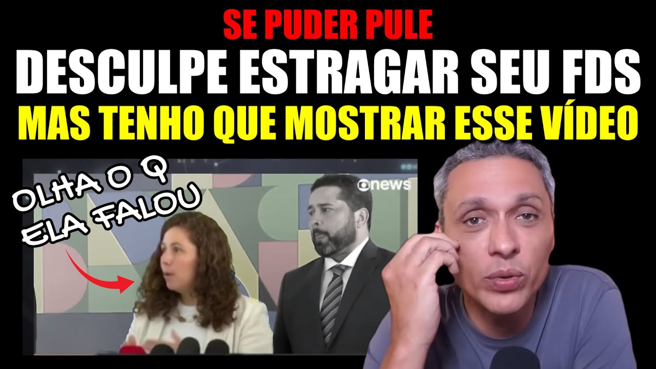 SE PUDER PULE ESTE VÍDEO! MINISTRA DA GESTÃO E INOVAÇÃO TEM FALA ABSURDA