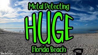 Metal Detecting HUGE Florida Beach!