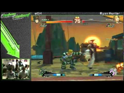 Super Street Fighter 4 AE 6/27/11 eiSH (Juri) vs Ryan Hunter (Cody)