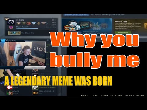 s1mple "Why you bully me"