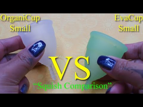 OrganiCup vs EvaCup SM Menstrual Cup Squish