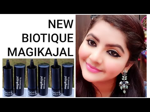 Biotique Natural Makeup Magikajal Intense Black 010 review & demo | RARA | bullet kajal | Video