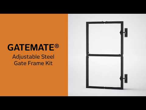 Slide 2 - GATEMATE® ADJUSTABLE STEEL GATE FRAME KIT | BLACK (video)