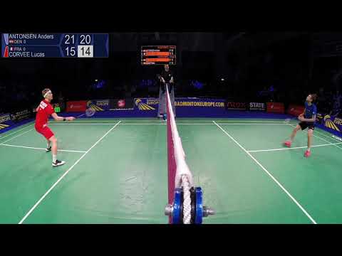 Antonsen needed 6 match points to close his first match!