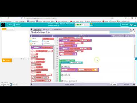 code.org lesson 23 Flyer Game