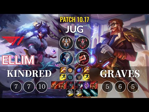 T1 Ellim Kindred vs Graves Jungle - KR Patch 10.17