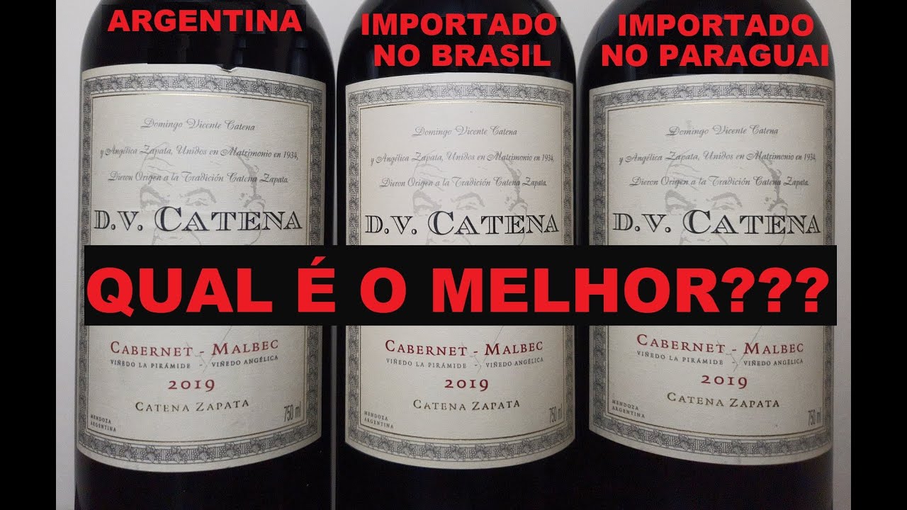 #0318 - Vinho DV Catena Cabernet Malbec 2019 Argentino x Importado no Brasil x Importado no Paraguai
