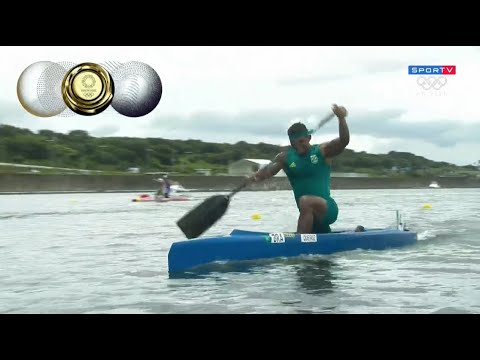 Isaquias Queiroz wins Gold Medal in Canoeing C1 1000 at the Tokyo 2020 Olympics.