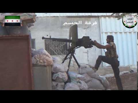 استهداف نقاط تمركز قوات النظام في ريف درعا  بواسطة رشاش 12.5 من قبل قرفة الحسم ضمن معركة صد البغاة