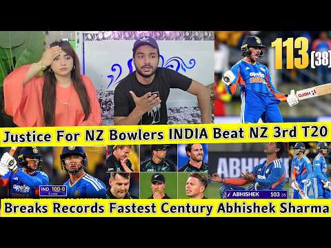 Justice For NZ Bowlers Abhishek Sharma Fastest Century PAK Reaction Fastest PowerPlay😱 IND Beat NZ😭