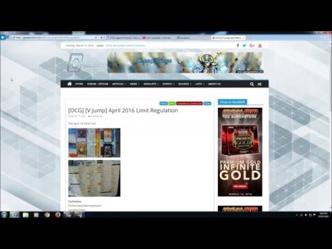 Yu-Gi-Oh OCG April 1st 2016 Ban List