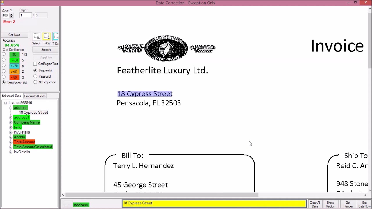 OCR Invoice Processing, Automated Invoice Processing, invoice data extraction , machine learning