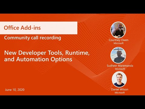Office Add ins community call June 2020