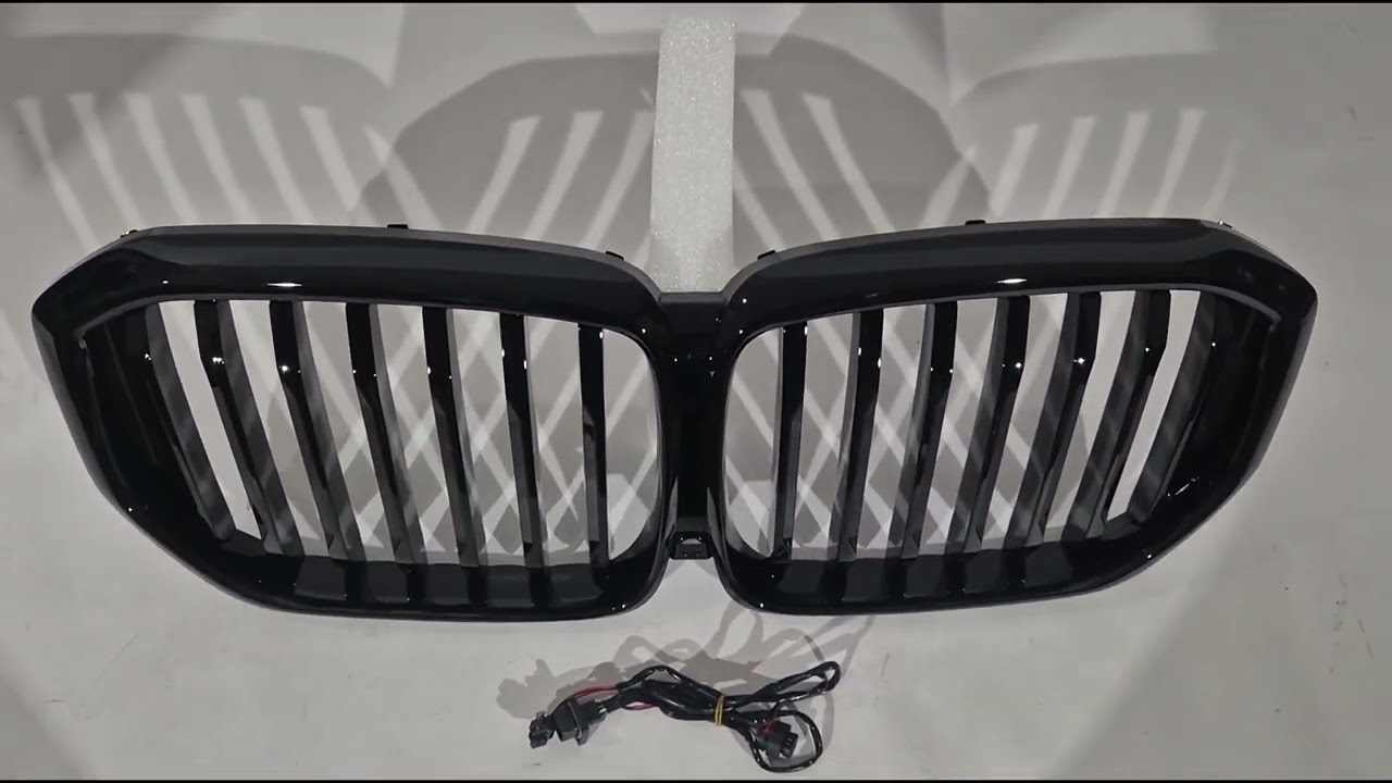 BMW X5 G05 2019–2026 Munuaismaskit 1 Bar LED (2023+, kiiltävän musta) Video 2