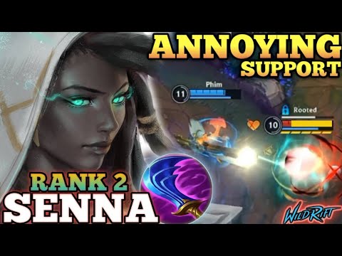 SENNA UNDERRATED OP BUILD!  ANNOYING AD SUPPORT - TOP 2 GLOBAL SENNA BY Phim - WILD RIFT