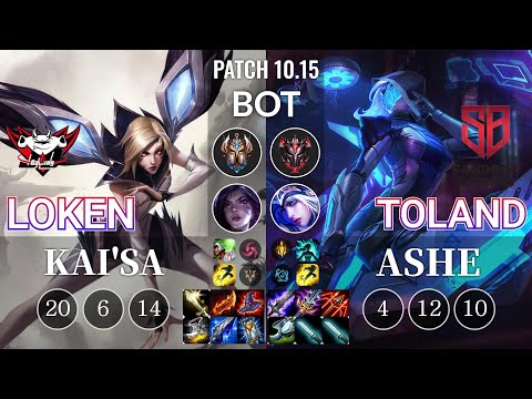 JDG LokeN Kai'Sa vs SB TolanD Ashe Bot - KR Patch 10.15