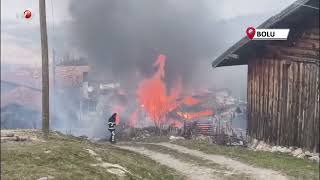 Boluda Yangın, 2 Katlı Ev Alev Alev Yandı