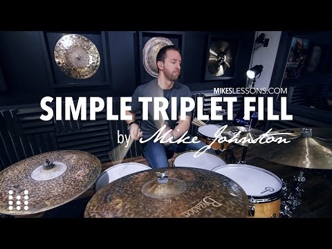 Drum Lesson: Simple Triplet Fill from mikeslessons.com