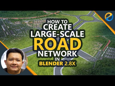 How to create large-scale road network in Blender 2.8x