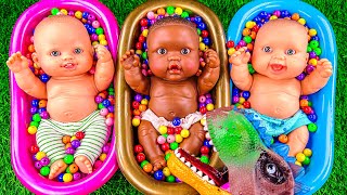 2 Minutes Satisfying Video with Full of Rainbow BathTubs Candy Mixing & Magic Slime ASMR Make Up