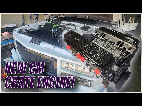 Unboxing my new GM 350 CRATE ENGINE!