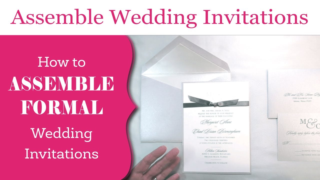 Assembling Wedding Invitations