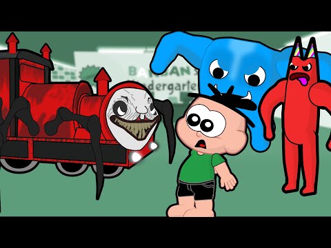 Cebolinha e Cascão em Choo Choo Charles Contra GARTEN OF BANBAN