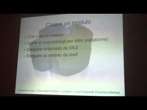 Corso base di Python - lezione 1 @ Conoscerelinux LUG Modena